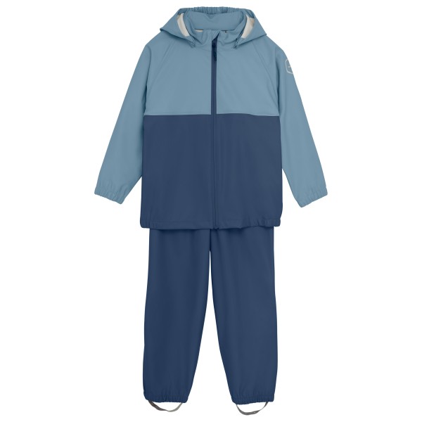 Color Kids - Kid's Rain Set Colorblock - Overall Gr 104 blau von Color Kids