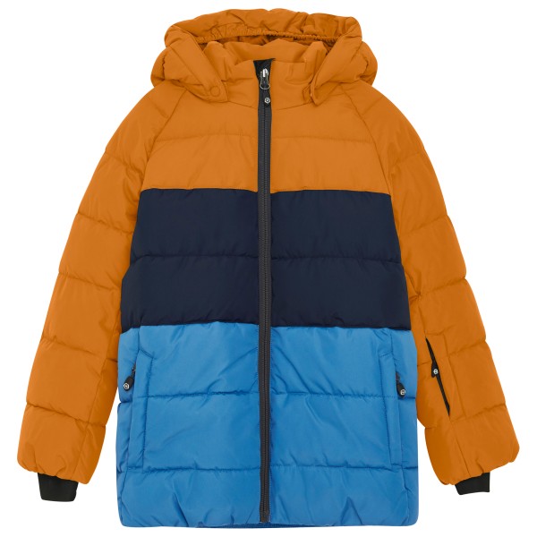 Color Kids - Kid's Ski Jacket Colorblock Quilt - Kunstfaserjacke Gr 122 blau/orange von Color Kids