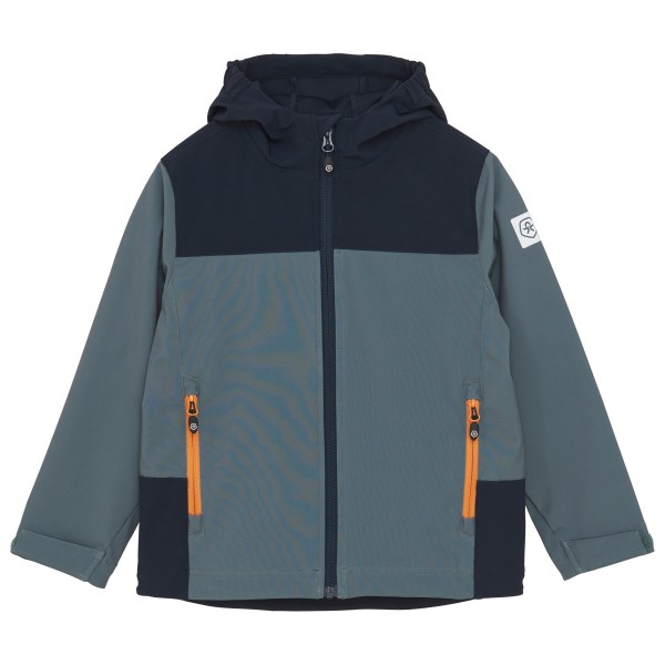 Color Kids - Kid's Softshell Colorblock - Softshelljacke Gr 122 grau von Color Kids