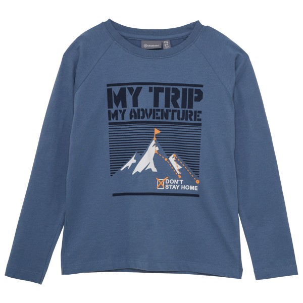 Color Kids - Kid's T-Shirt with Print L/S - Longsleeve Gr 104 blau von Color Kids