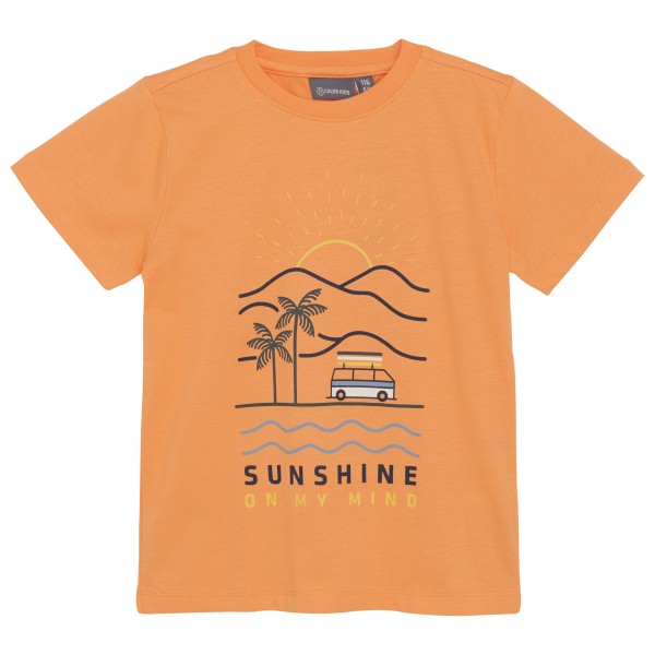 Color Kids - Kid's T-Shirt with Print S/S - T-Shirt Gr 104 orange von Color Kids