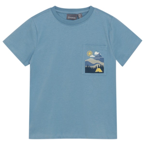 Color Kids - Kid's T-Shirt with Prints S/S - T-Shirt Gr 104 türkis von Color Kids