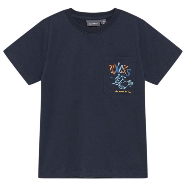 Color Kids - Kid's T-Shirt with Prints S/S - T-Shirt Gr 116 blau von Color Kids