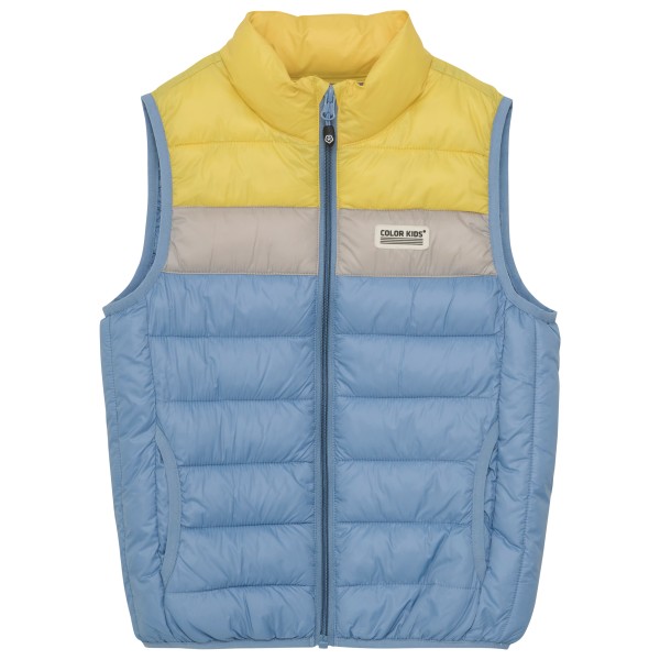 Color Kids - Kid's Waistcoat Quilted Colorblock - Kunstfasergilet Gr 92 blau von Color Kids