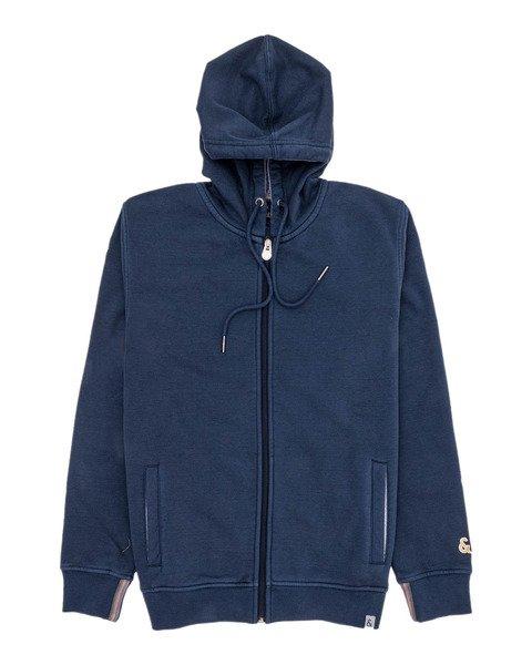 Sweatjacke Zip Pigment Dyed Herren Marine L von Colours & Sons