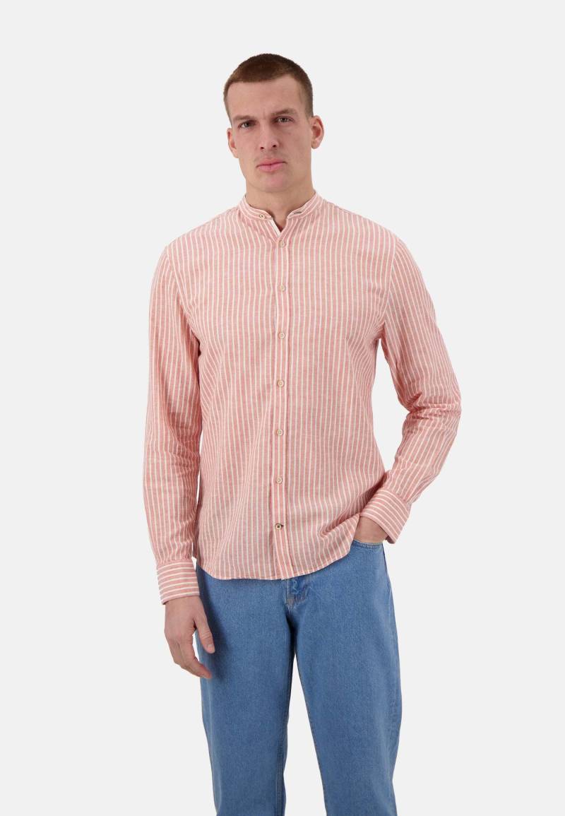 Hemden Linen Blend Stripes Herren Orange M von Colours & Sons