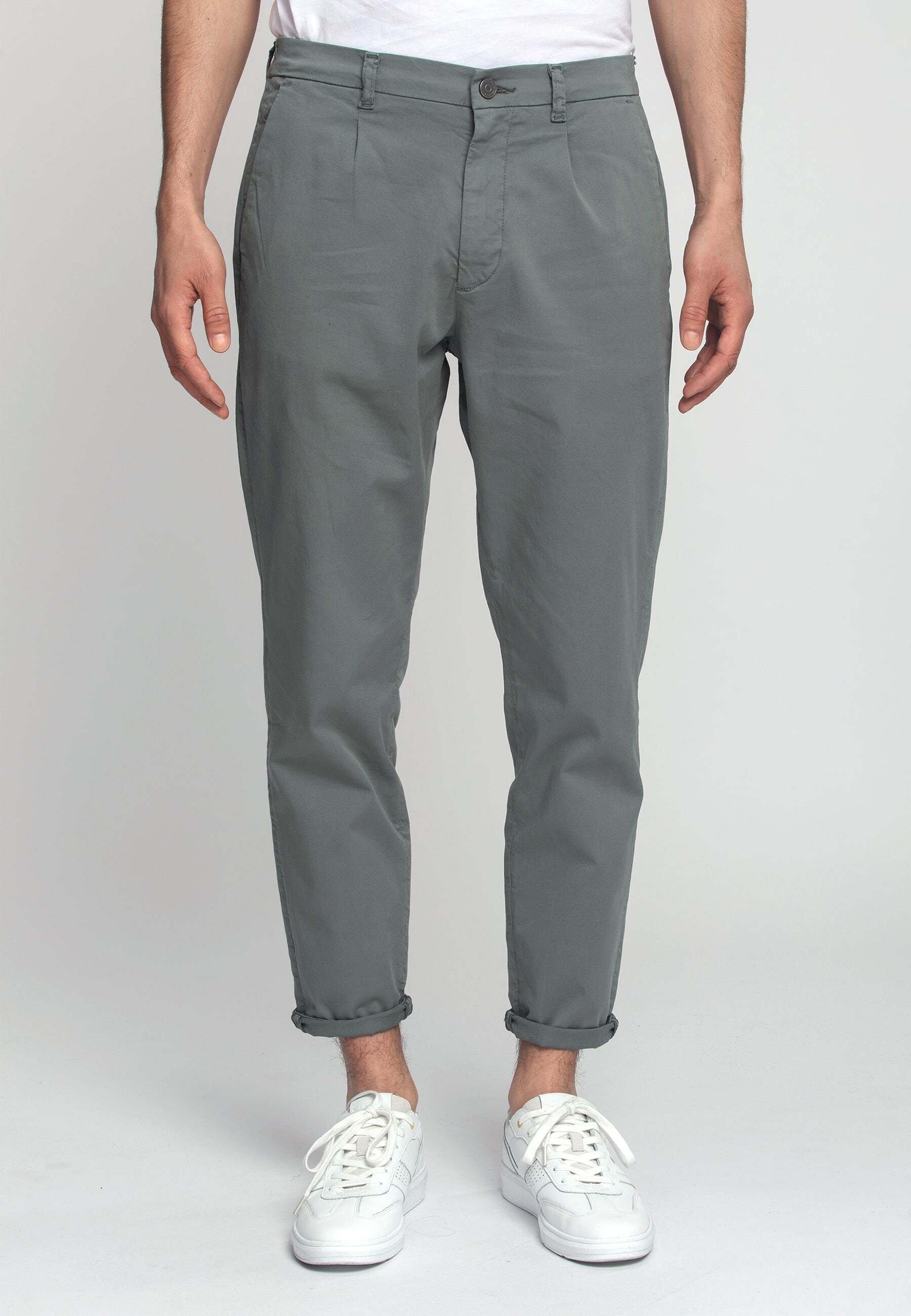 Hosen Pants Cropped Chino Herren Grün W33 von Colours & Sons