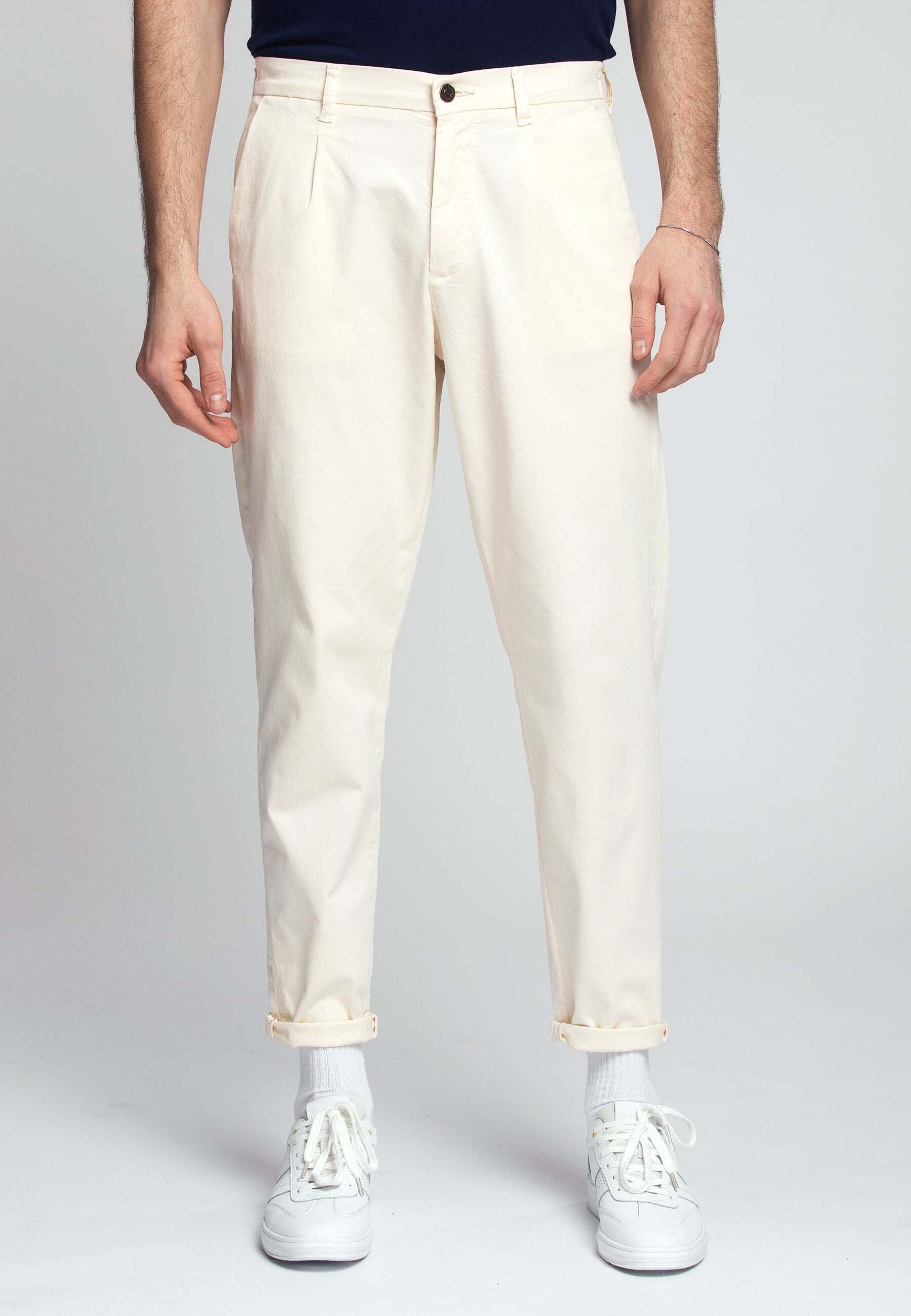 Hosen Pants Cropped Chino Herren Weiss W36 von Colours & Sons