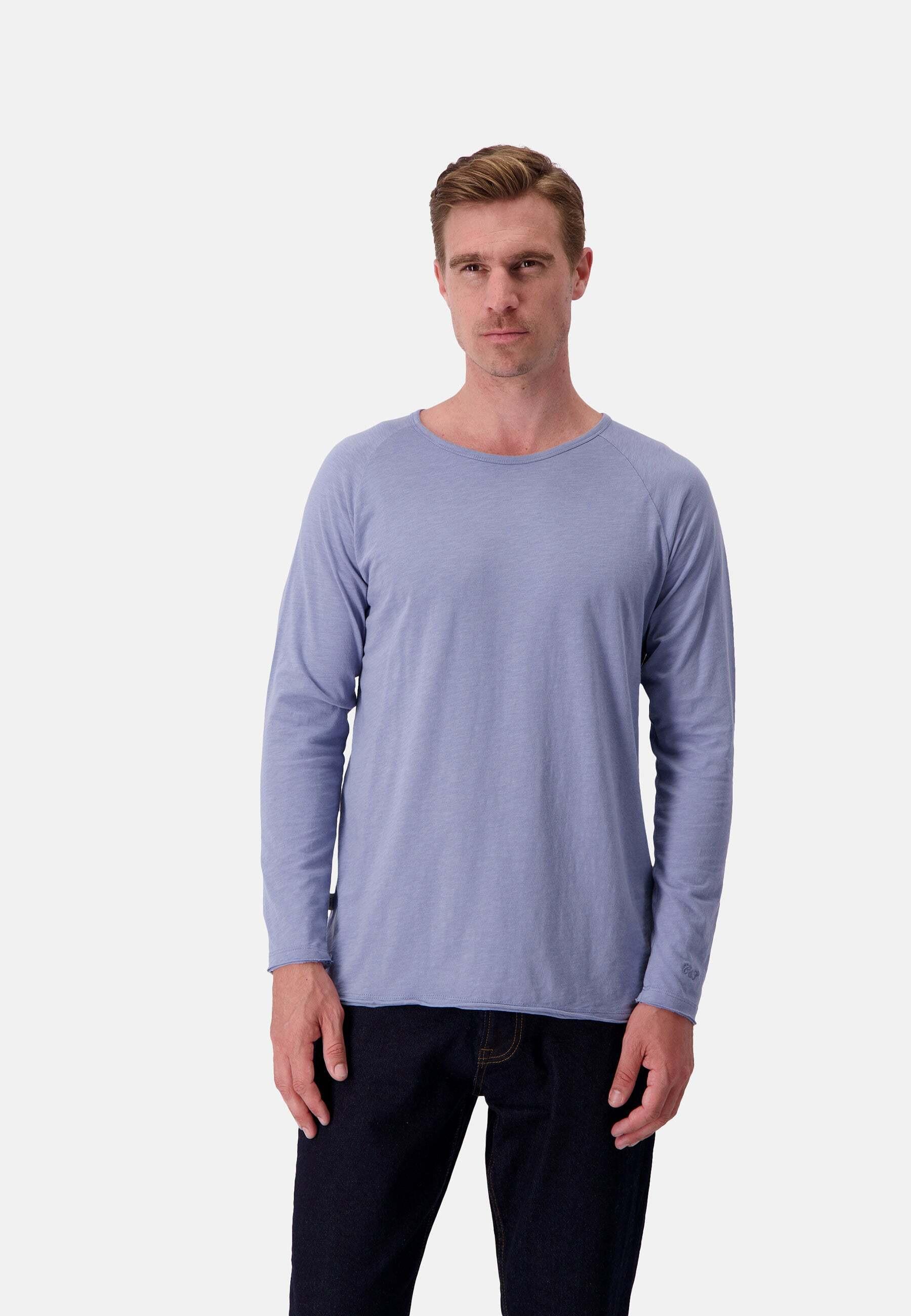 Langarmshirts Longsleeve - Slub Herren Blau L von Colours & Sons