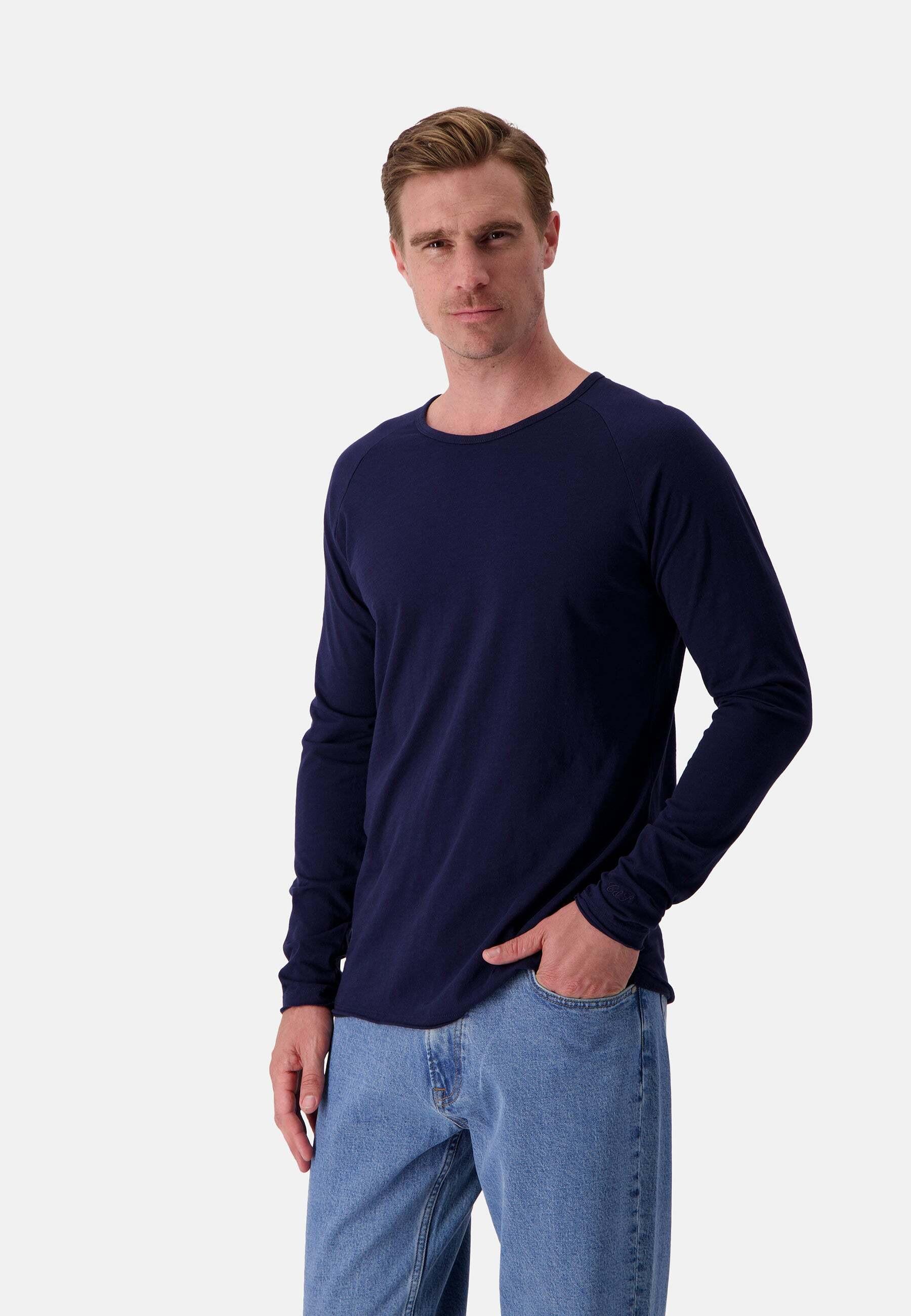 Colours & Sons - Langarmshirts Longsleeve Slub, für Herren, Marine, Größe M von Colours & Sons