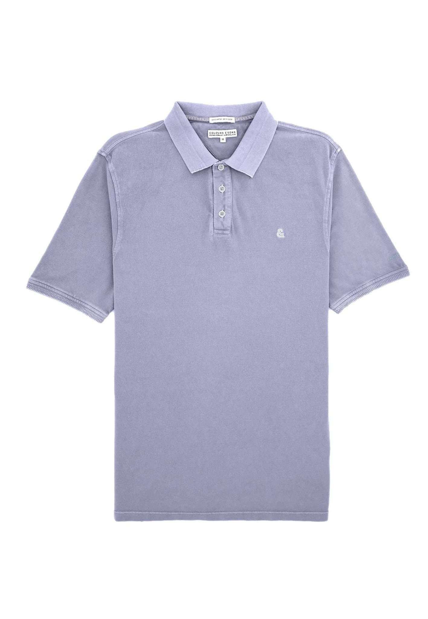 Polos Polo Washed Herren Blau XL von Colours & Sons