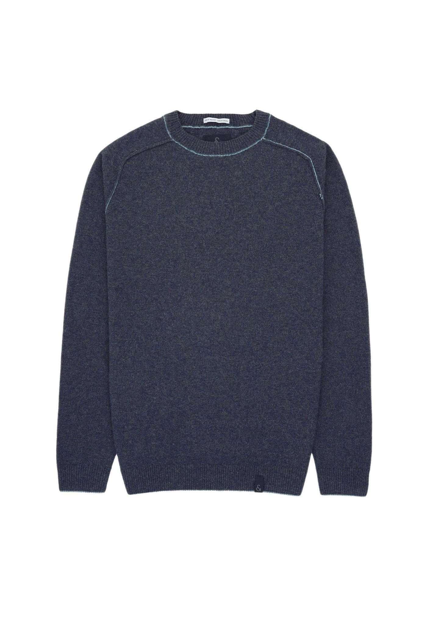 Pullover Roundneck-merino Blend Herren Marine S von Colours & Sons