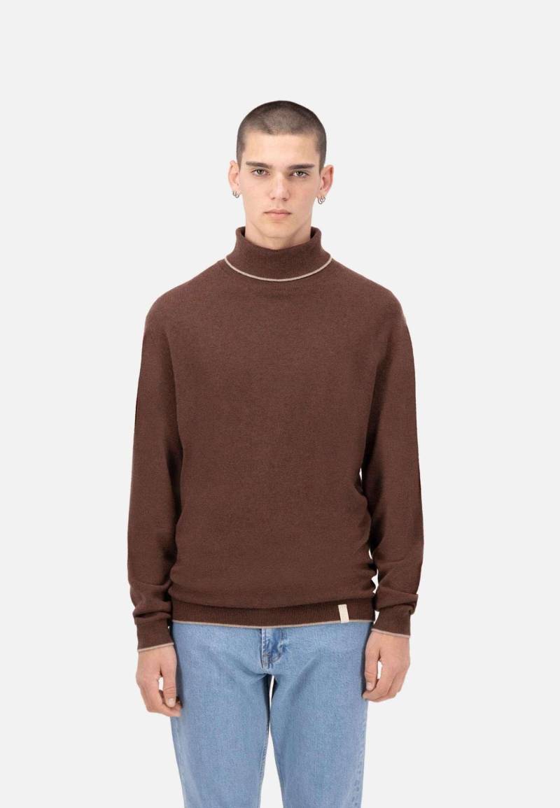 Pullover Turtleneck-merino Blend Herren Braun M von Colours & Sons