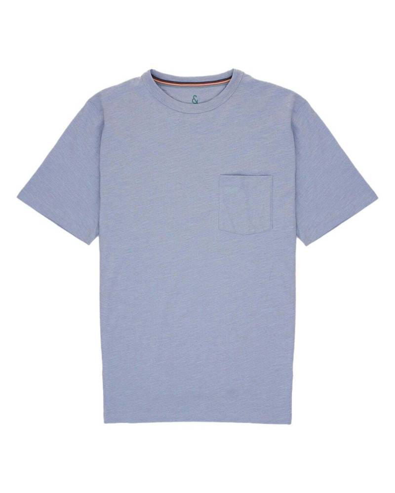 T-shirts T-shirt Slub Herren Blau L von Colours & Sons