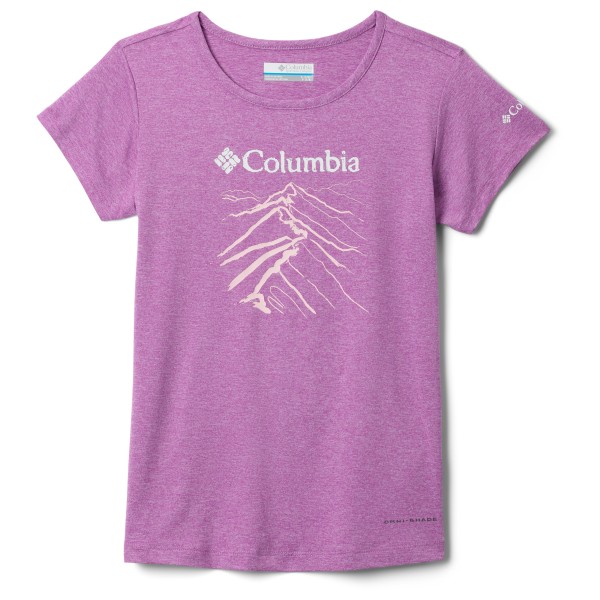 Columbia - Girl's Tech Trail S/S Graphic Shirt - Funktionsshirt Gr M lila von Columbia