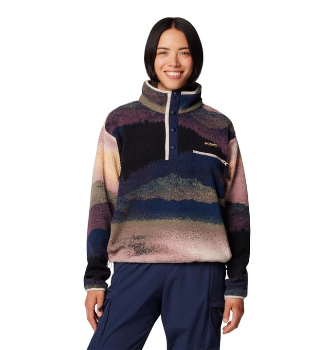 Columbia Helvetia™ II Printed Cropped Half Sna Fleecejacke dunkelblau von Columbia