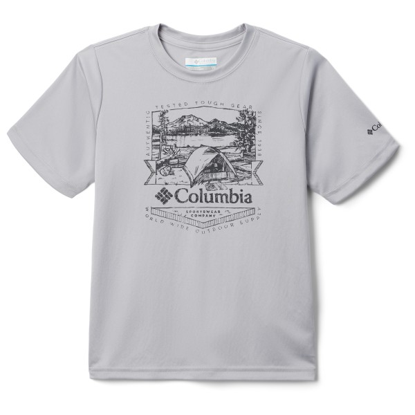 Columbia - Kid's Fork Stream Graphic Shirt S/S - T-Shirt Gr M grau von Columbia