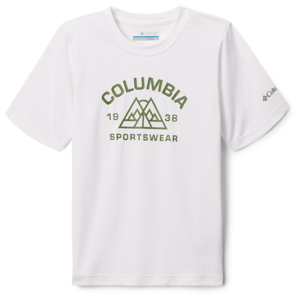 Columbia - Kid's Mount Echo Graphic Shirt S/S - Funktionsshirt Gr L weiß von Columbia