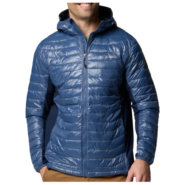 Columbia - Powder Pass Hybrid Hooded Jacket - Kunstfaserjacke Gr M blau von Columbia