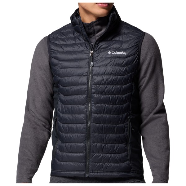 Columbia - Powder Pass Hybrid Vest - Kunstfasergilet Gr M grau von Columbia