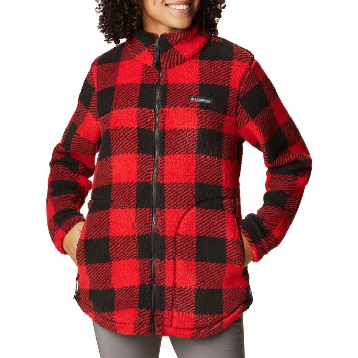 Columbia West Bend™ Sherpa Full Zip Damen, rot-schwarz, XL von Columbia