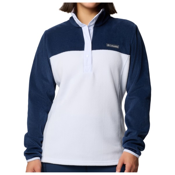 Columbia - Women's Benton Springs 1/2 Snap Pull Over II - Fleecepullover Gr L blau/weiß von Columbia