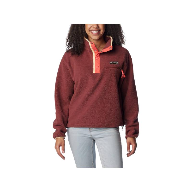 Fleecepullover, Half-zip Damen Weinrot L von Columbia