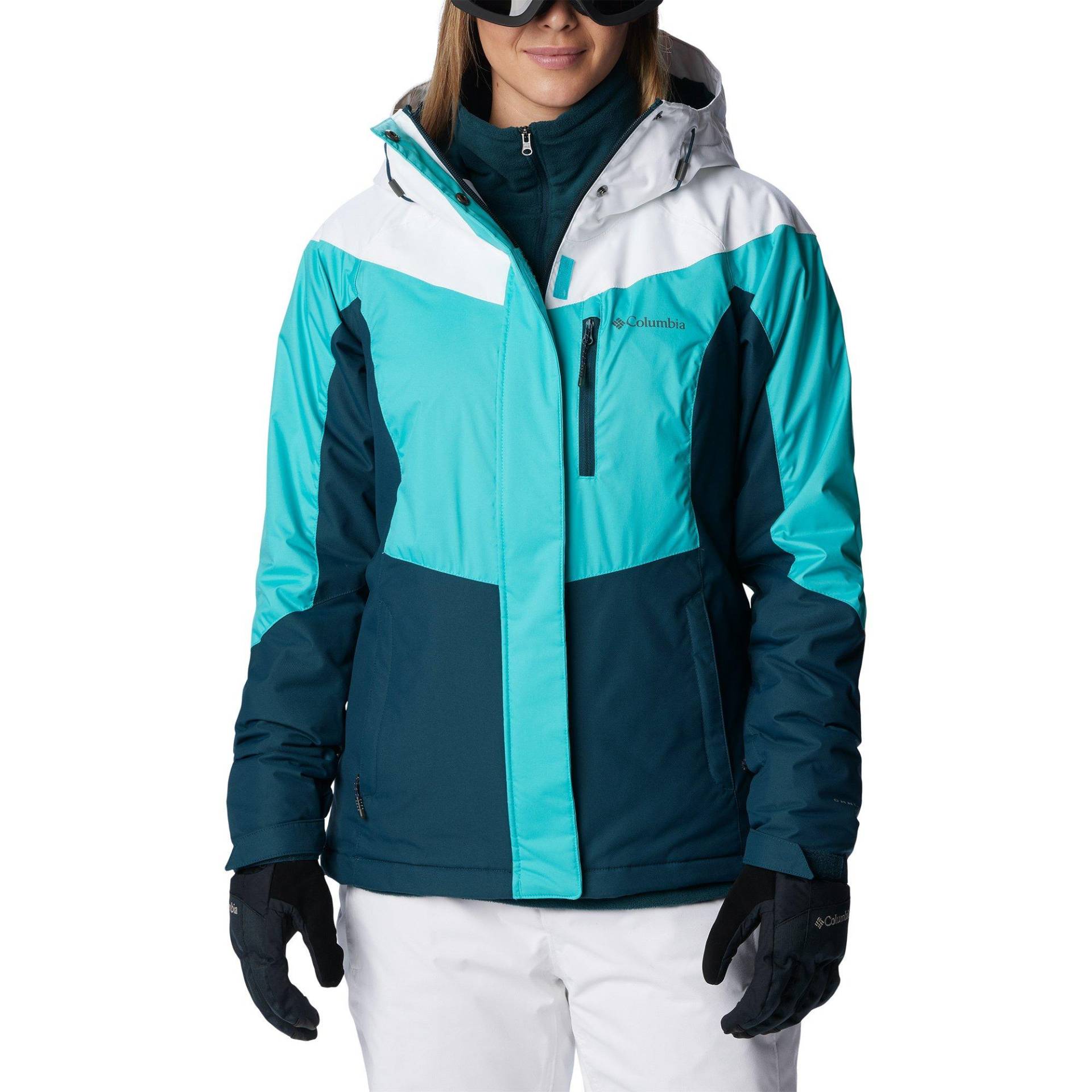 Skijacke, Mit Kapuze Damen Aquablau XS von Columbia