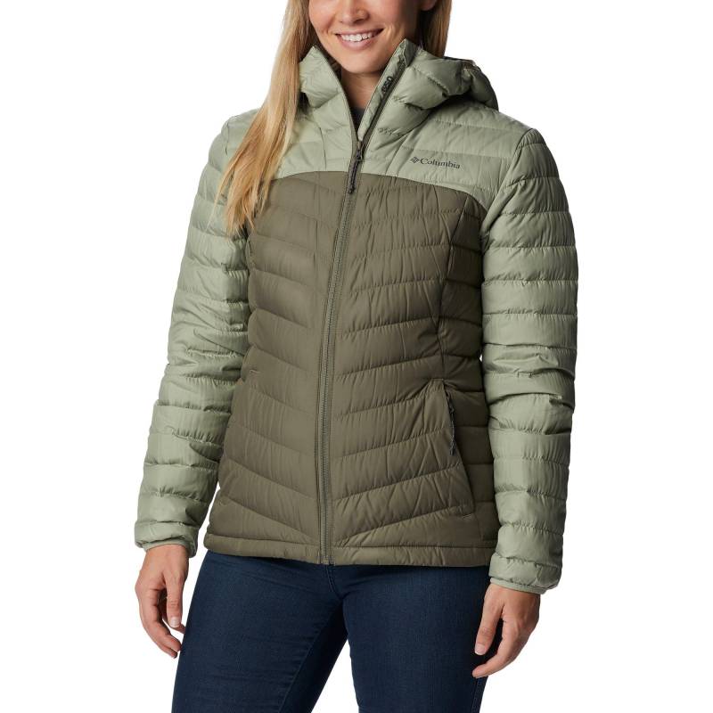 Jacke, Wattiert Mit Kapuze Damen Olivegrün XS von Columbia