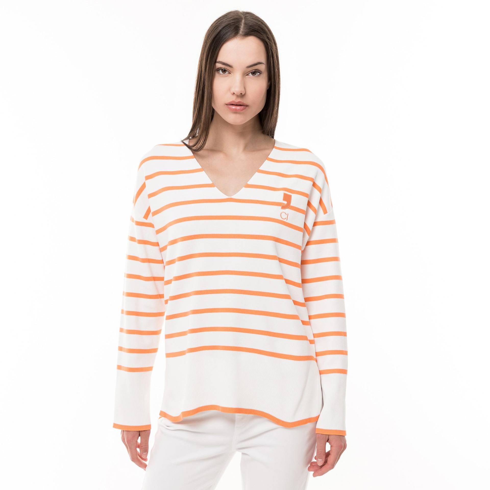 Comma CI - Strickpullover, für Damen, Orange Größe 36 von Comma CI