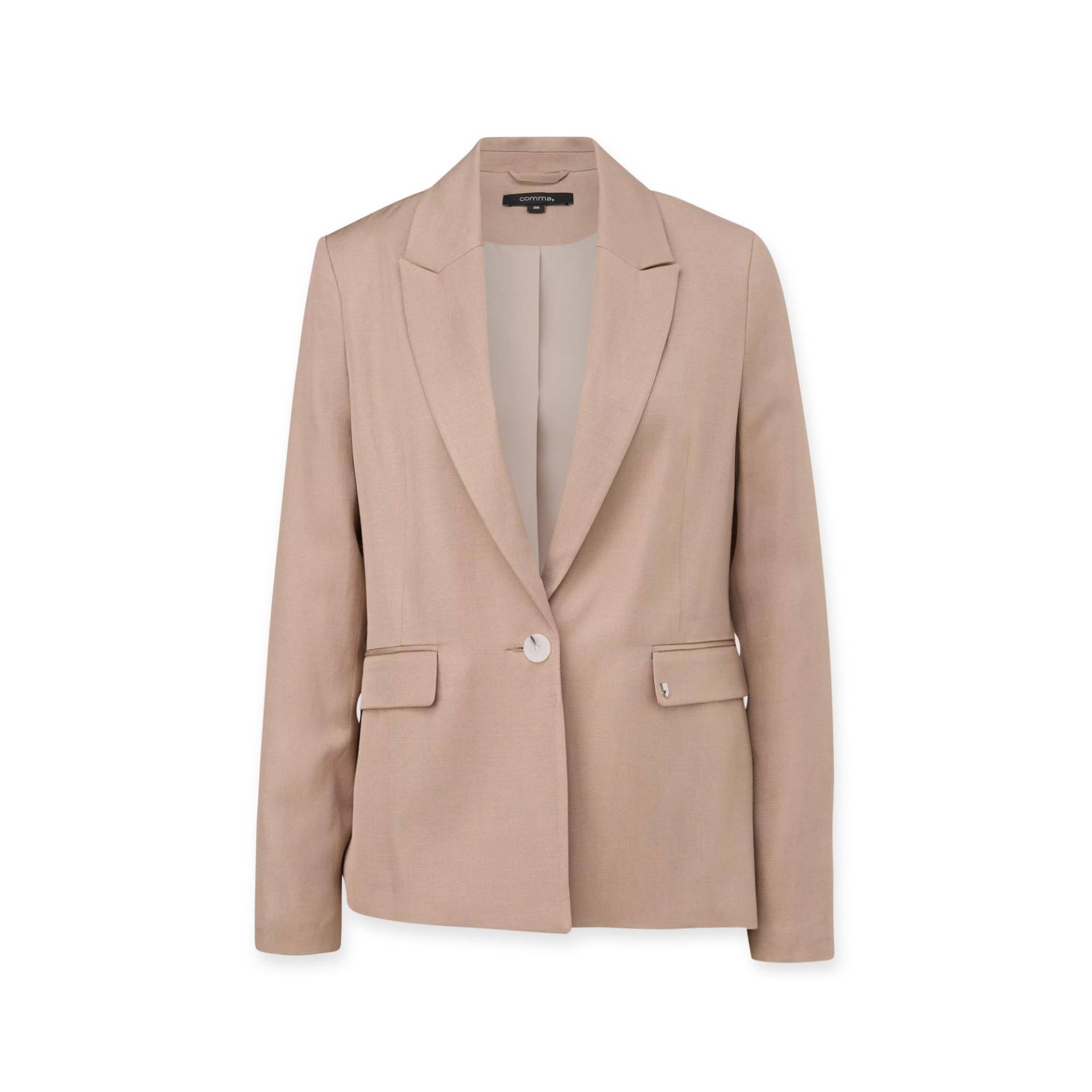 Comma - Blazer, für Damen, Light Beige, Größe 44 von Comma