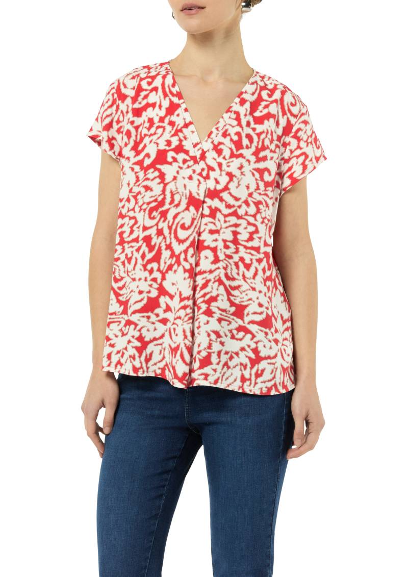 Comma Shirtbluse, mit V-Ausschnitt und Allover-Print von Comma