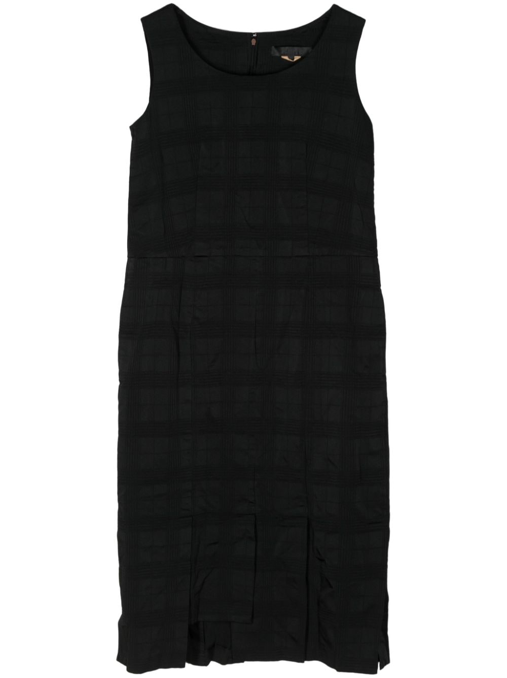 Comme Des Garçons Comme Des Garçons Check Pattern Midi Dress - Black von Comme Des Garçons Comme Des Garçons