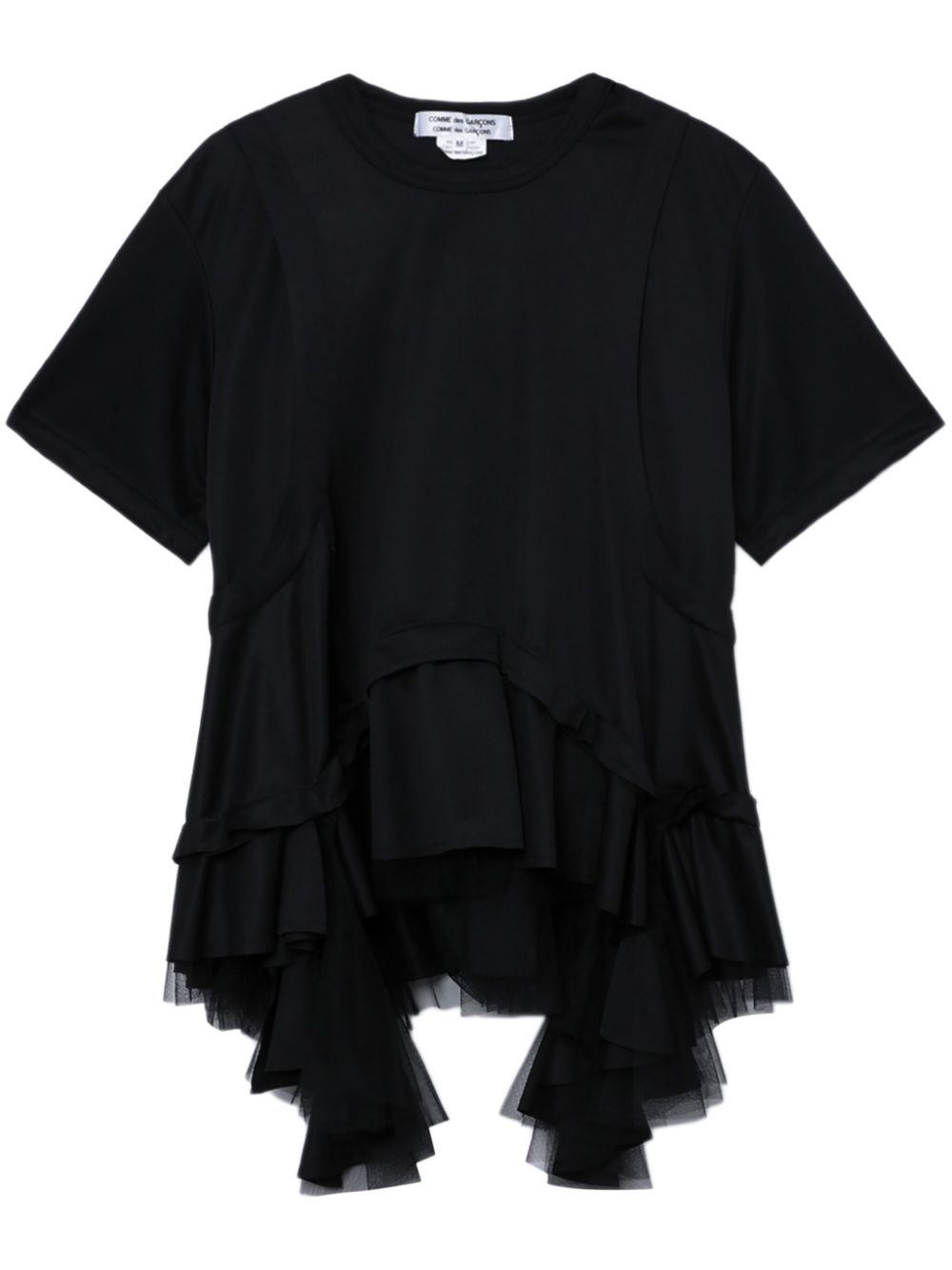 Comme Des Garçons Comme Des Garçons asymmetric ruffled T-shirt - Black von Comme Des Garçons Comme Des Garçons