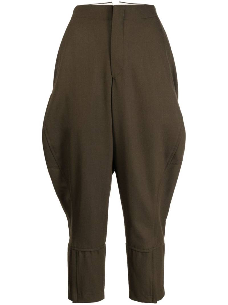 Comme Des Garçons Comme Des Garçons bell-shape cropped trousers - Brown von Comme Des Garçons Comme Des Garçons