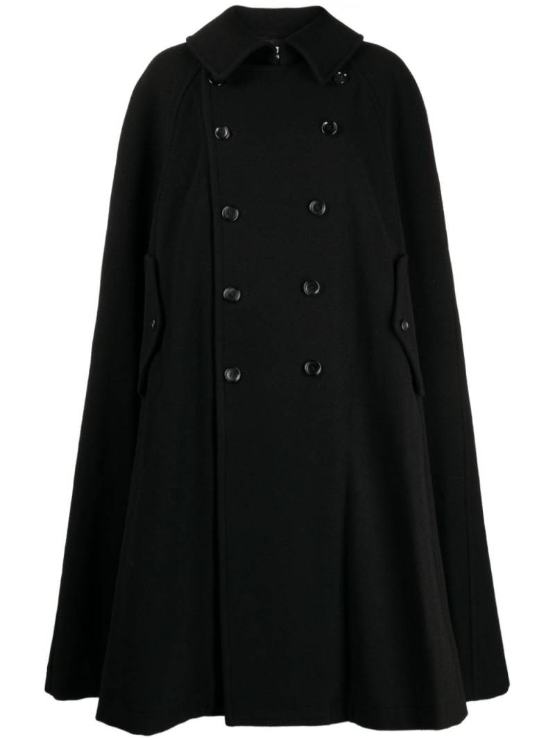 Comme Des Garçons Comme Des Garçons bib-collar double-breasted cape - Black von Comme Des Garçons Comme Des Garçons