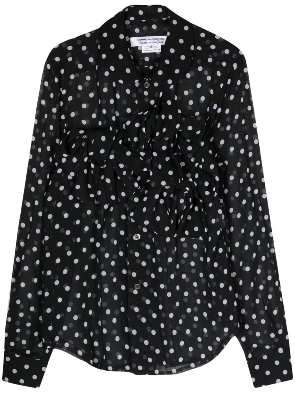 Comme Des Garçons Comme Des Garçons bow-detailing polka-dot shirt - Black von Comme Des Garçons Comme Des Garçons