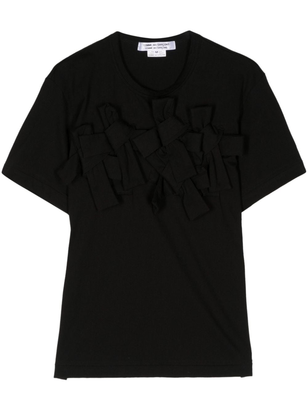 Comme Des Garçons Comme Des Garçons bow-embellished cotton T-shirt - Black von Comme Des Garçons Comme Des Garçons