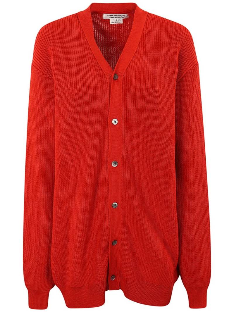 Comme Des Garçons Comme Des Garçons buttoned v-neck cardigan - Red von Comme Des Garçons Comme Des Garçons