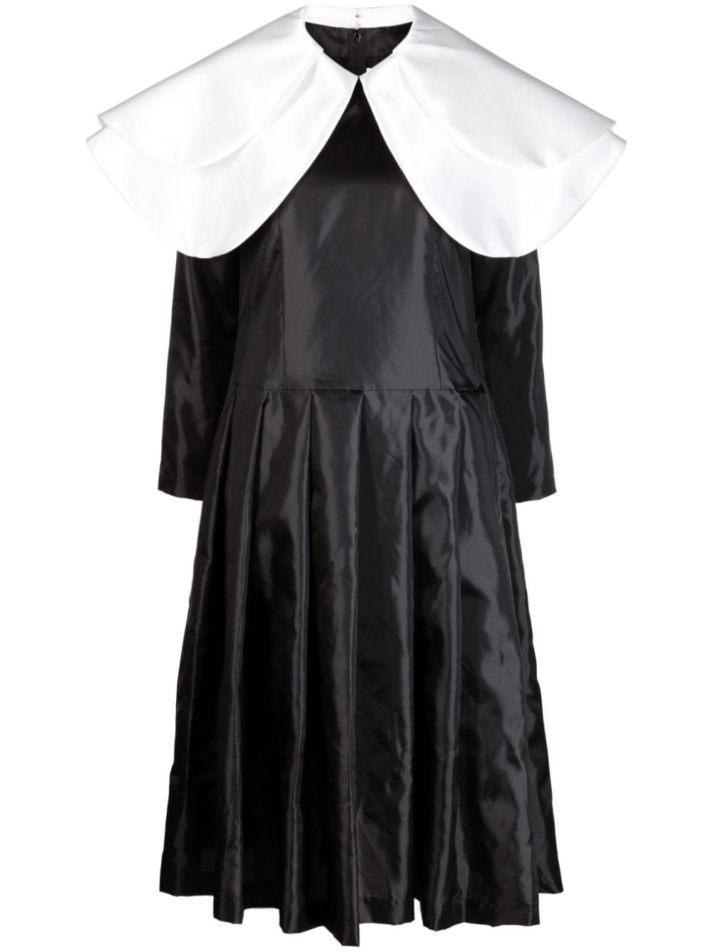 Comme Des Garçons Comme Des Garçons cape-overlay long-sleeve dress - Black von Comme Des Garçons Comme Des Garçons