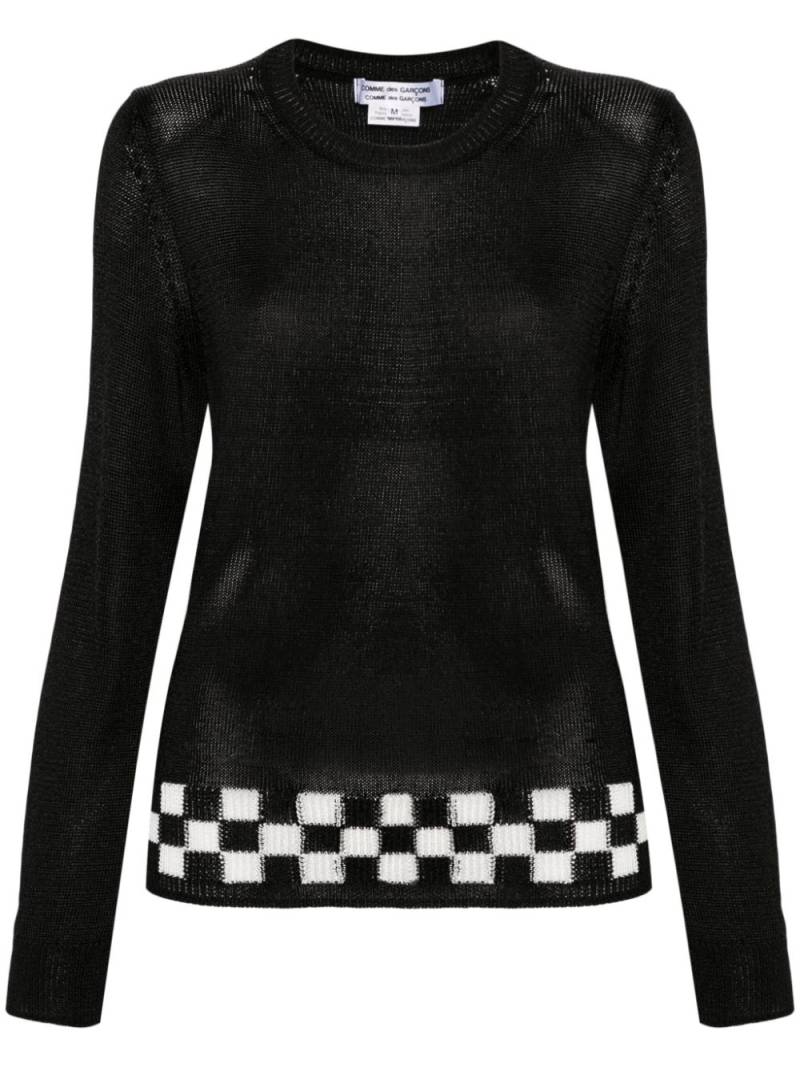 Comme Des Garçons Comme Des Garçons check-detail jumper - Black von Comme Des Garçons Comme Des Garçons