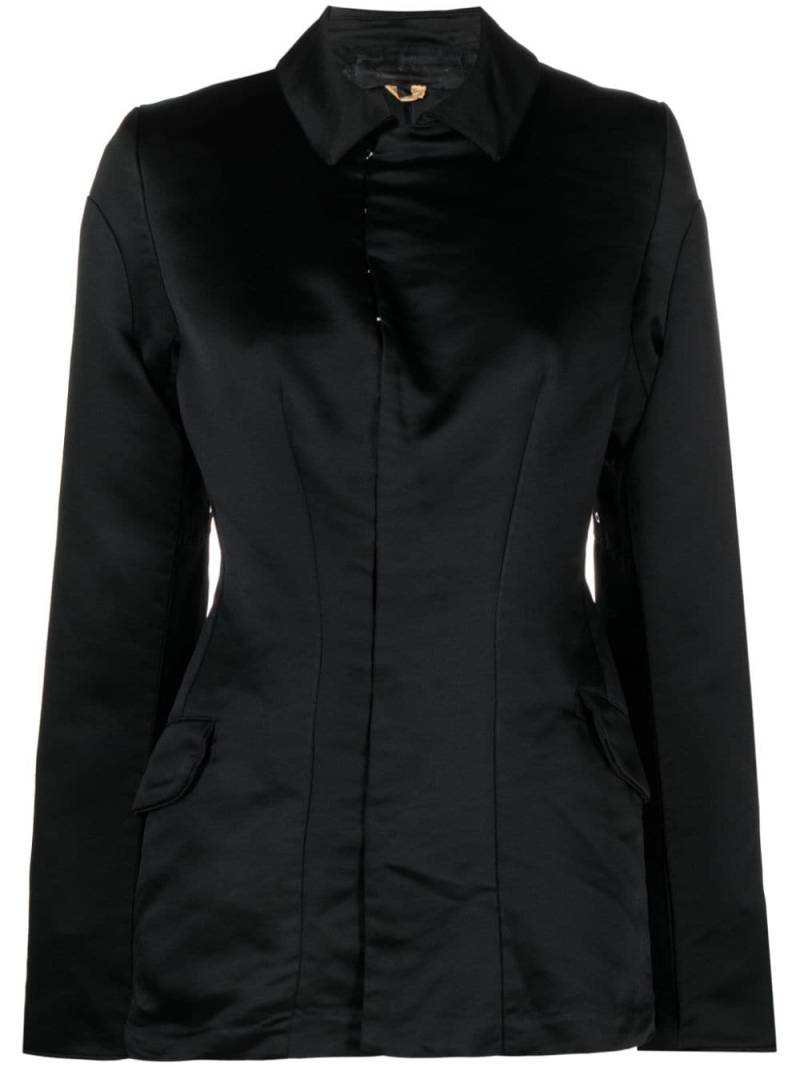 Comme Des Garçons Comme Des Garçons corset-style satin jacket - Black von Comme Des Garçons Comme Des Garçons