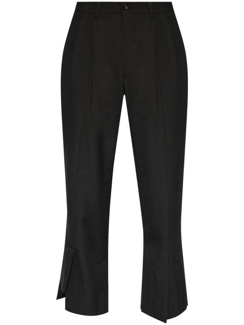 Comme Des Garçons Comme Des Garçons cropped flared wool trousers - Black von Comme Des Garçons Comme Des Garçons