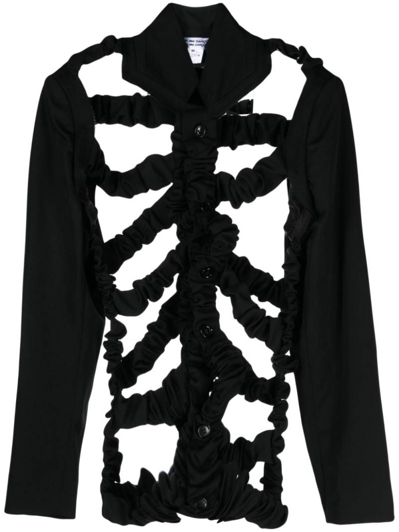 Comme Des Garçons Comme Des Garçons cut-out detail buttoned jacket - Black von Comme Des Garçons Comme Des Garçons