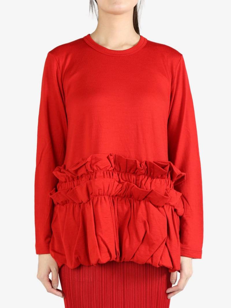 Comme Des Garçons Comme Des Garçons draped blouse - Red von Comme Des Garçons Comme Des Garçons