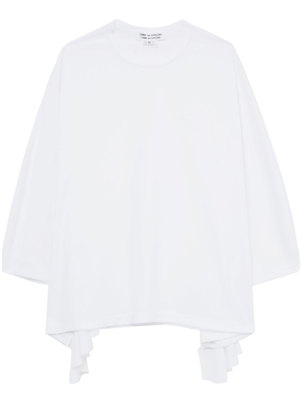 Comme Des Garçons Comme Des Garçons draped-detail crew-neck blouse - White von Comme Des Garçons Comme Des Garçons