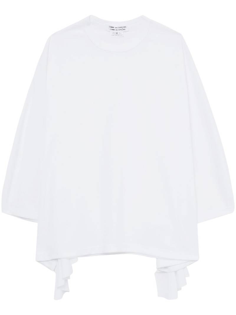 Comme Des Garçons Comme Des Garçons draped-detail crew-neck blouse - White von Comme Des Garçons Comme Des Garçons