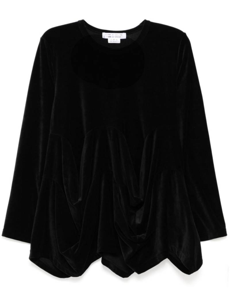 Comme Des Garçons Comme Des Garçons draped top - Black von Comme Des Garçons Comme Des Garçons