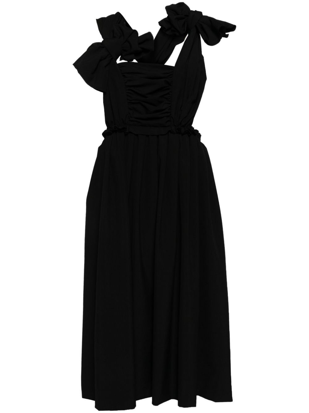 Comme Des Garçons Comme Des Garçons dungarees-style midi dress - Black von Comme Des Garçons Comme Des Garçons