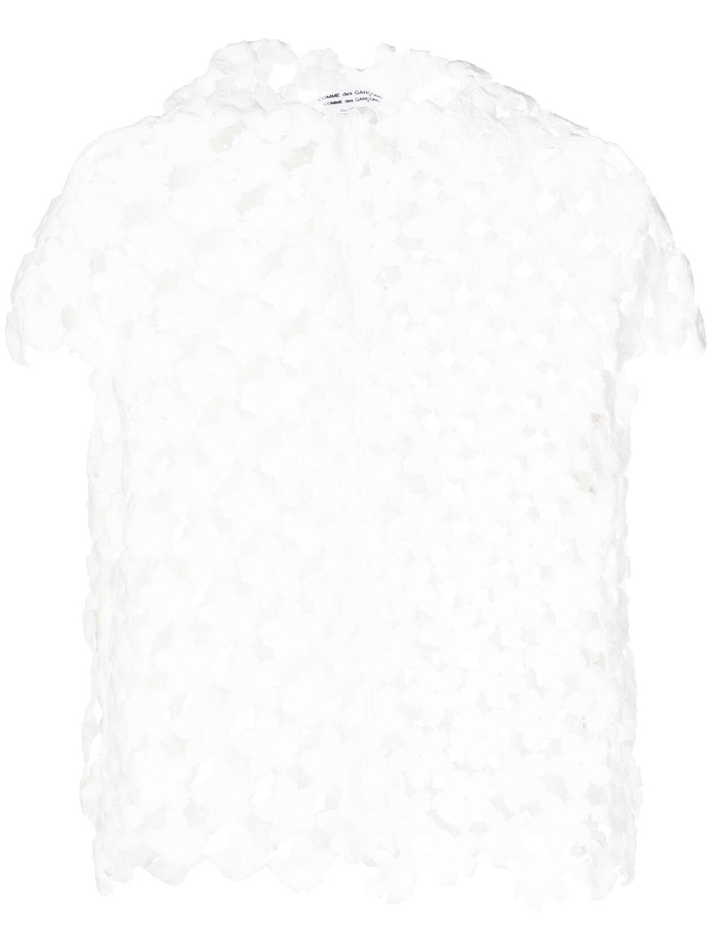 Comme Des Garçons Comme Des Garçons faux-flower cut-out blouse - White von Comme Des Garçons Comme Des Garçons